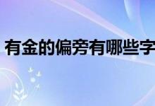 有金的偏旁有哪些字（偏旁金的都有哪些字）