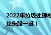 2022年垃圾处理概念股票有那些（垃圾处理龙头股一览）