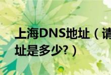 上海DNS地址（请问上海市ADSL的DNS地址是多少?）