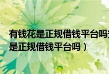 有钱花是正规借钱平台吗安全吗有钱花的客服电话（有钱花是正规借钱平台吗）