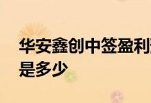 华安鑫创中签盈利预测 请问华安鑫创中签号是多少