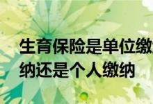 生育保险是单位缴纳多少 生育保险是单位缴纳还是个人缴纳 