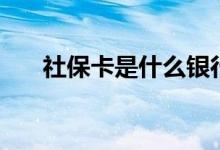 社保卡是什么银行的（社保卡是什么）