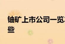 铀矿上市公司一览2022年铀矿上市公司有哪些