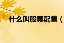 什么叫股票配售（股票配售是什么意思）