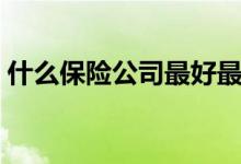 什么保险公司最好最大（什么保险公司最好）