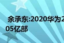  余承东:2020华为2020年上半年手机出货量105亿部 