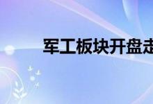 军工板块开盘走强大飞机方向领涨