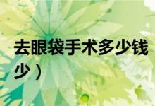 去眼袋手术多少钱（去眼袋一般所需费用是多少）