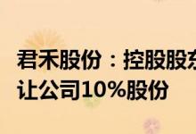 君禾股份：控股股东与实控人陈惠菊拟合计转让公司10%股份