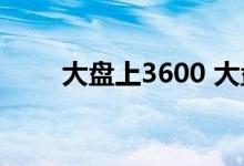 大盘上3600 大盘3600点什么意思 