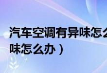 汽车空调有异味怎么办更换啥（汽车空调有异味怎么办）
