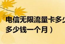 电信无限流量卡多少钱一月（电信无限流量卡多少钱一个月）