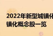 2022年新型城镇化概念股龙头有哪些新型城镇化概念股一览