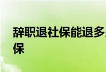 辞职退社保能退多少钱 辞职了如何自己交社保 