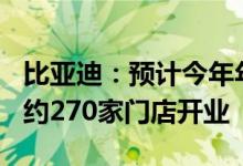 比亚迪：预计今年年底腾势将进驻全国117城约270家门店开业