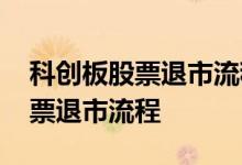 科创板股票退市流程表述正确的是 科创板股票退市流程