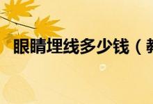 眼睛埋线多少钱（教你轻松变成大眼睛！）