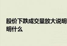 股价下跌成交量放大说明什么? 股票高位下跌成交量放大说明什么