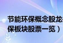 节能环保概念股龙头有哪些（2022年节能环保板块股票一览）