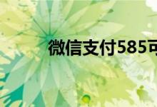 微信支付585可以开通分支付吗？