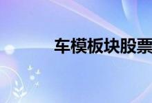 车模板块股票龙头股有哪些（）