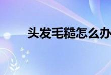 头发毛糙怎么办（头发毛糙怎么办）