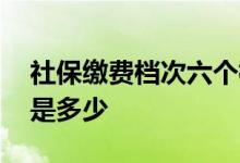 社保缴费档次六个档次是什么 社保缴费比例是多少 