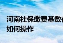 河南社保缴费基数在哪里申报 2022网上申报如何操作 