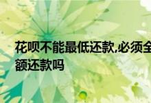 花呗不能最低还款,必须全额还款 花呗不能最低还款必须全额还款吗