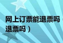 网上订票能退票吗（在网上订票后可以在网上退票吗）