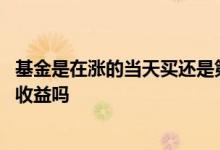 基金是在涨的当天买还是第二天 基金当天买入第二天涨了算收益吗