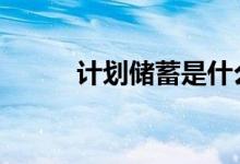 计划储蓄是什么 计划储蓄是什么