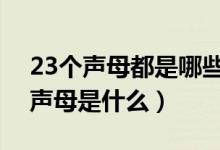 23个声母都是哪些?（23个声母是什么23个声母是什么）