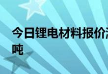 今日锂电材料报价涨跌互现镍豆涨10000元/吨