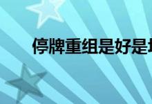 停牌重组是好是坏 停牌重组意味什么