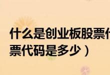 什么是创业板股票代码标志（什么是创业板股票代码是多少）