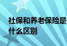 社保和养老保险是一样吗 社保和养老保险有什么区别 