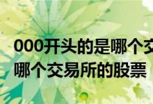 000开头的是哪个交易所的股票 000开头的是哪个交易所的股票
