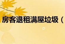 房客退租满屋垃圾（收房满屋垃圾怎么回事）