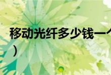 移动光纤多少钱一个月（移动光纤多少钱一年）