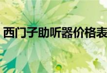 西门子助听器价格表（西门子助听器怎么样）