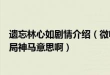 遗忘林心如剧情介绍（微电影《遗忘》（林心如）最后的结局神马意思啊）