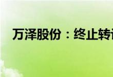 万泽股份：终止转让西安新鸿业10%股权