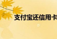 支付宝还信用卡（支付宝还信用卡）