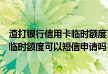渣打银行信用卡临时额度可以短信申请吗（渣打银行信用卡临时额度可以短信申请吗）