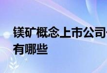 镁矿概念上市公司一览2021年镁矿上市公司有哪些
