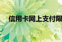 信用卡网上支付限额（信用卡网上支付）