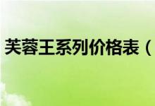 芙蓉王系列价格表（芙蓉王系列价格多少钱）