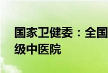 国家卫健委：全国86%的县级区域已设置县级中医院